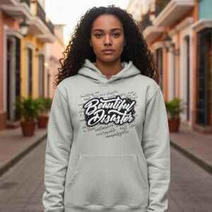 Beautiful Disaster - NEW - Unapologetic Collection Women's Gray Hoodie